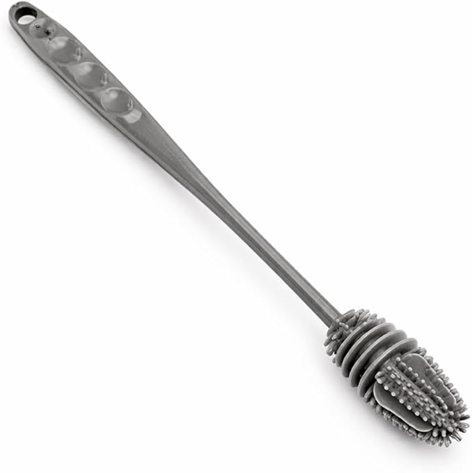 Escova de Silicone com Cabo Longo para Garrafas e Mamadeiras, Flexível, Higiênica, Não Risca, Alta Durabilidade